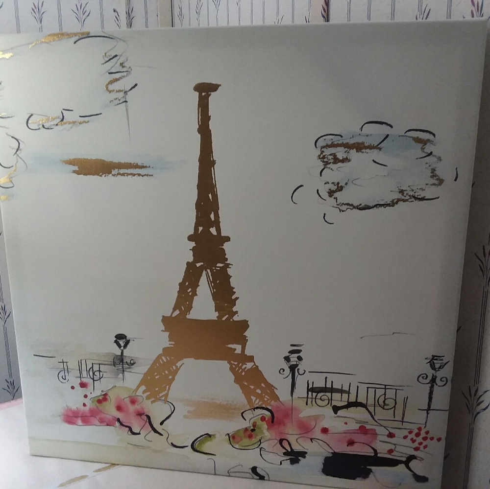 Colleen Karis Designs Paris Canvas Wall art 16×16